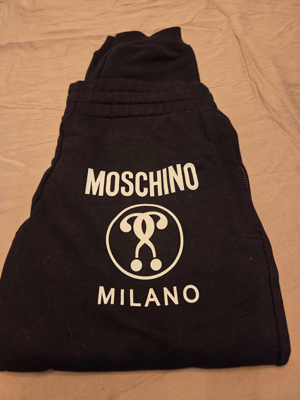 Moschino Milano Black Logo Sweatpants